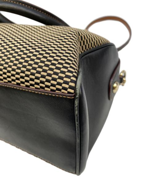 COACH（コーチ）COACH (コーチ) エクスプローデッドレップス ベネット ミニ サッチェル ブラック×ベージュの古着・服飾アイテム