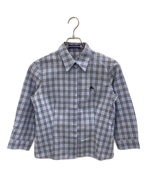 BURBERRY BLUE LABEL（バーバリー ブルー レーベル）BURBERRY BLUE LABEL (バーバリー ブルー レーベル) 長袖シャツ スカイブルー サイズ:40の古着・服飾アイテム