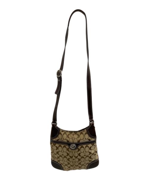 COACH（コーチ）COACH (コーチ) ショルダーバッグ ベージュ×ブラウンの古着・服飾アイテム