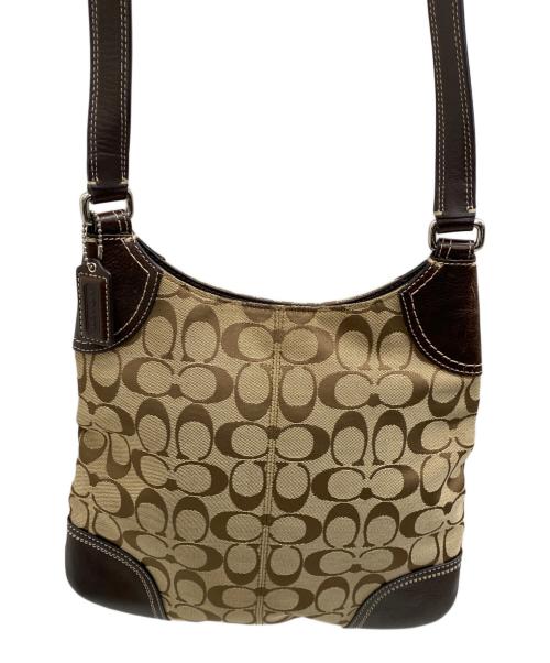 COACH（コーチ）COACH (コーチ) ショルダーバッグ ベージュ×ブラウンの古着・服飾アイテム