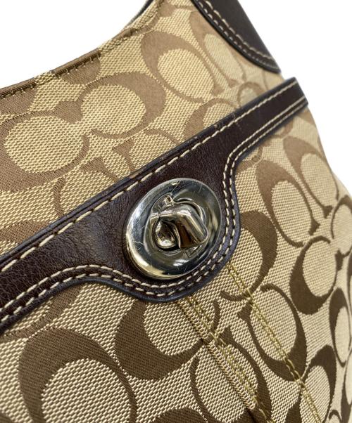 COACH（コーチ）COACH (コーチ) ショルダーバッグ ベージュ×ブラウンの古着・服飾アイテム