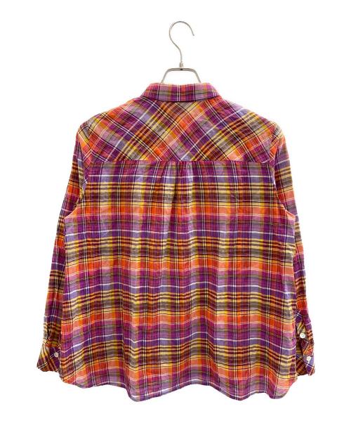 CARA O CRUZ（キャラ オ クルス）CARA O CRUZ (キャラ オ クルス) 長袖カットソー レッド×パープル サイズ:9の古着・服飾アイテム