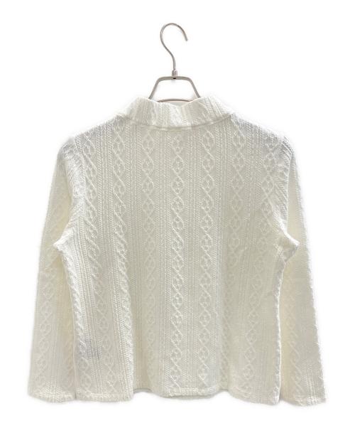 CARA O CRUZ（キャラ オ クルス）CARA O CRUZ (キャラ オ クルス) 薄手ニット ホワイト サイズ:11の古着・服飾アイテム