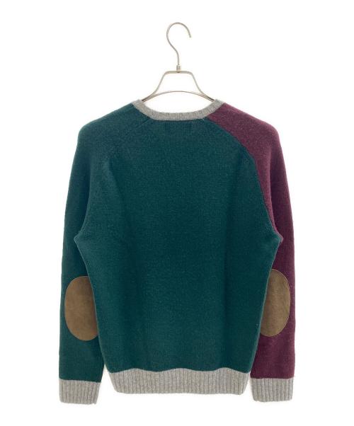 POLO RALPH LAUREN（ポロ・ラルフローレン）POLO RALPH LAUREN (ポロ・ラルフローレン) 厚手ニット ネイビー×グリーン サイズ:XSの古着・服飾アイテム