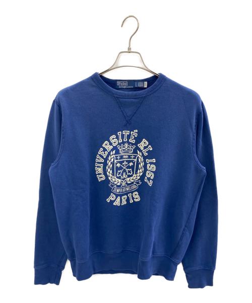 POLO RALPH LAUREN（ポロ・ラルフローレン）POLO RALPH LAUREN (ポロ・ラルフローレン) UNIVERSITÉ RL 1967 PARIS スウェット ネイビー サイズ:Sの古着・服飾アイテム