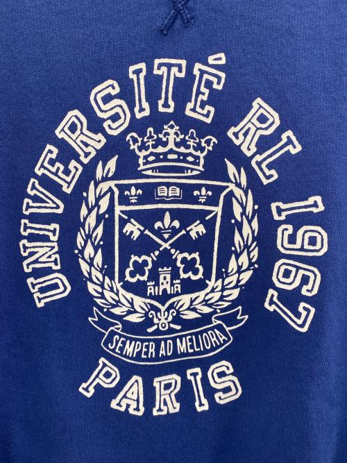 POLO RALPH LAUREN（ポロ・ラルフローレン）POLO RALPH LAUREN (ポロ・ラルフローレン) UNIVERSITÉ RL 1967 PARIS スウェット ネイビー サイズ:Sの古着・服飾アイテム