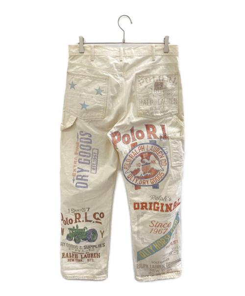 POLO RALPH LAUREN（ポロ・ラルフローレン）POLO RALPH LAUREN (ポロ・ラルフローレン) PRINT PAINTER PANTS ベージュ サイズ:W30の古着・服飾アイテム