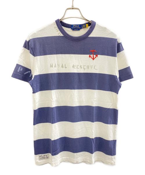 POLO RALPH LAUREN（ポロ・ラルフローレン）POLO RALPH LAUREN (ポロ・ラルフローレン) NAVAL RESERVE Tee ネイビー×ホワイト サイズ:ｓの古着・服飾アイテム