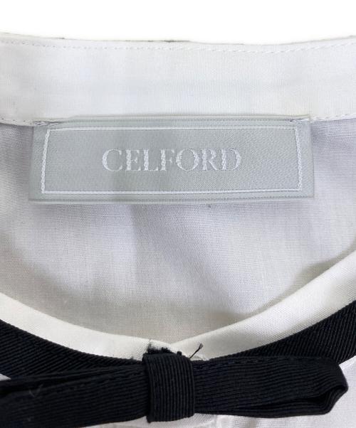 CELFORD（セルフォード）CELFORD (セルフォード) ボウタイ付ラグランブラウス ホワイト サイズ:36の古着・服飾アイテム