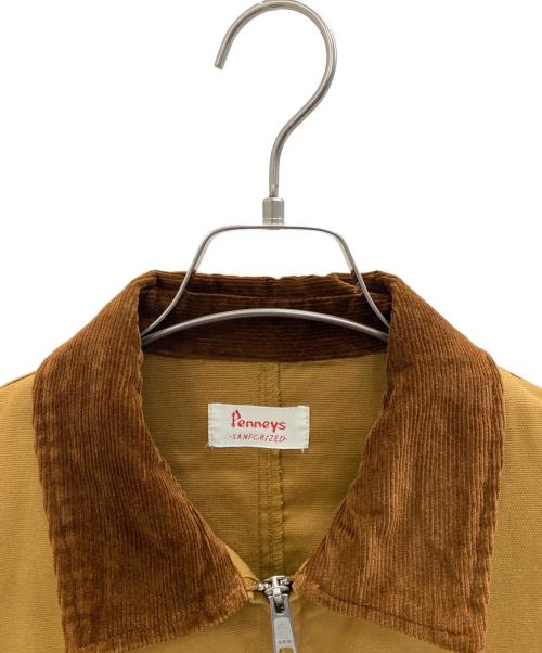 PENNEYS（ペニーズ）PENNEYS (ペニーズ) FREAK'S STORE (フリークスストア) 別注 ビッグシルエット コーデュロイ襟 ジップブルゾン ブラウン サイズ:Lの古着・服飾アイテム