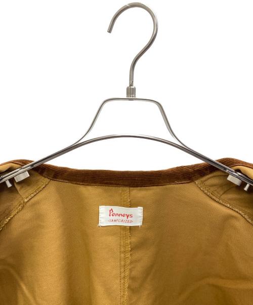PENNEYS（ペニーズ）PENNEYS (ペニーズ) FREAK'S STORE (フリークスストア) 別注 ビッグシルエット コーデュロイ襟 ジップブルゾン ブラウン サイズ:Lの古着・服飾アイテム