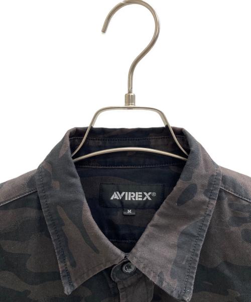 AVIREX（アヴィレックス）AVIREX (アヴィレックス) ファティーグシャツ ブラウン×ブラック サイズ:Mの古着・服飾アイテム