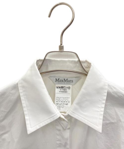 MaxMara（マックスマーラ）MaxMara (マックスマーラ) フロントデザイン比翼ブラウス ホワイト サイズ:40の古着・服飾アイテム