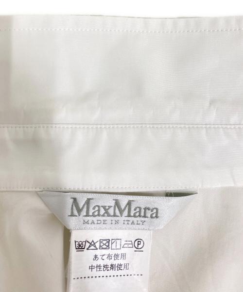 MaxMara（マックスマーラ）MaxMara (マックスマーラ) フロントデザイン比翼ブラウス ホワイト サイズ:40の古着・服飾アイテム