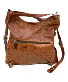 PELLE BORSA（ペレボルサ）の古着「3Way リュック/クロスボディ/ショルダー ミディバッグ Alive 4319」｜ブラウン