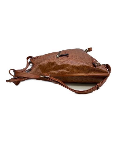 PELLE BORSA（ペレボルサ）PELLE BORSA (ペレボルサ) 3Way リュック/クロスボディ/ショルダー ミディバッグ Alive 4319 ブラウンの古着・服飾アイテム