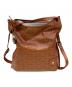 PELLE BORSA (ペレボルサ) 3Way リュック/クロスボディ/ショルダー ミディバッグ Alive 4319 ブラウン：8000円