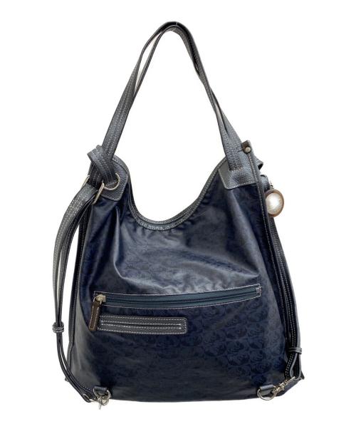PELLE BORSA（ペレボルサ）PELLE BORSA (ペレボルサ) 3Way リュック/クロスボディ/ショルダー ミディバッグ Alive 4319 ネイビーの古着・服飾アイテム