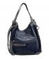 PELLE BORSA (ペレボルサ) 3Way リュック/クロスボディ/ショルダー ミディバッグ Alive 4319 ネイビー：8000円