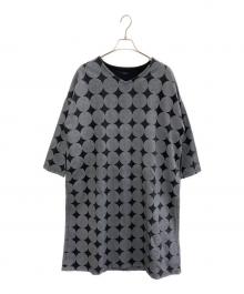 ichi（イチ）の古着「半袖ワンピース」｜ブラック×グレー