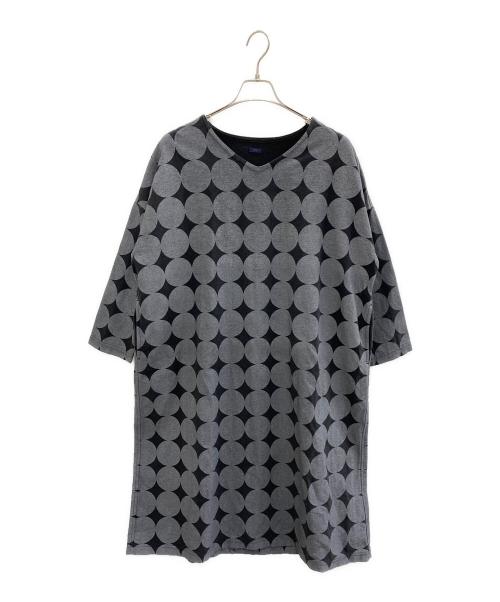 ichi（イチ）ichi (イチ) 半袖ワンピース ブラック×グレー サイズ:不明の古着・服飾アイテム