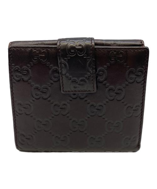 GUCCI（グッチ）GUCCI (グッチ) 2つ折り財布 ブラウンの古着・服飾アイテム
