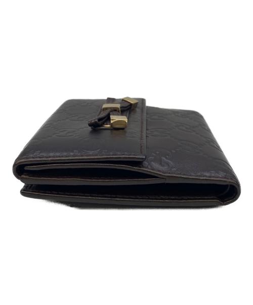 GUCCI（グッチ）GUCCI (グッチ) 2つ折り財布 ブラウンの古着・服飾アイテム