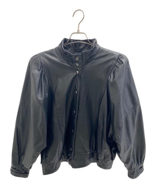 NO BRAND（ノーブランド）NO BRAND (ノーブランド) レザージャケット ブラック サイズ:11号の古着・服飾アイテム