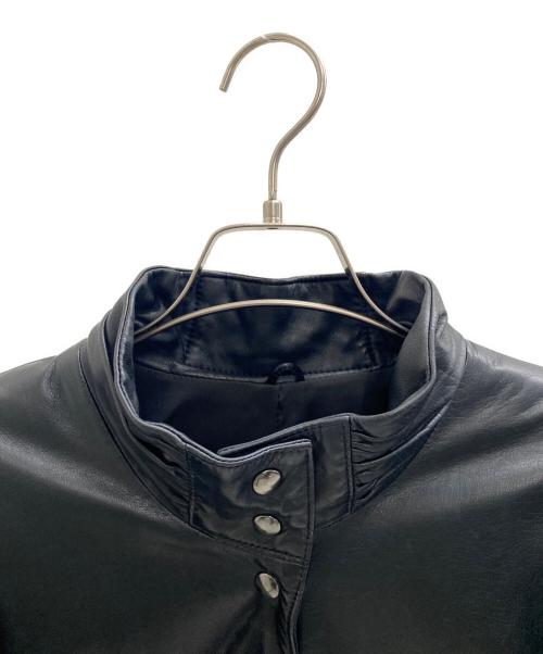 NO BRAND（ノーブランド）NO BRAND (ノーブランド) レザージャケット ブラック サイズ:11号の古着・服飾アイテム