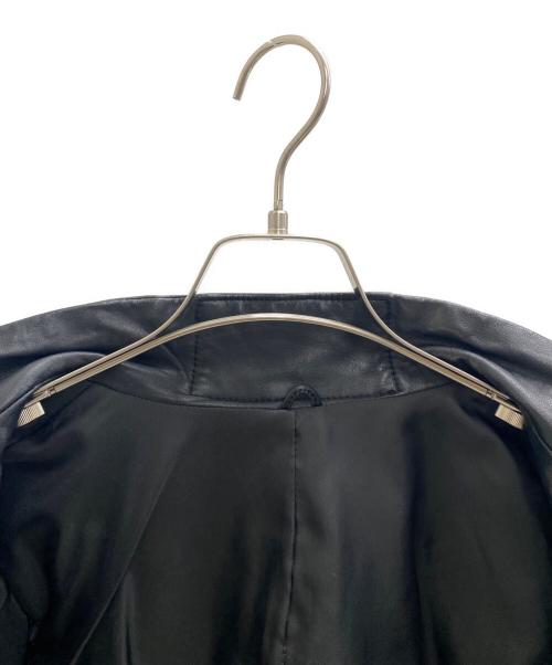 NO BRAND（ノーブランド）NO BRAND (ノーブランド) レザージャケット ブラック サイズ:11号の古着・服飾アイテム