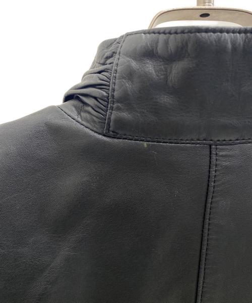 NO BRAND（ノーブランド）NO BRAND (ノーブランド) レザージャケット ブラック サイズ:11号の古着・服飾アイテム