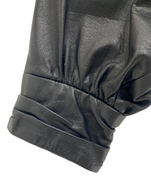 NO BRAND（ノーブランド）NO BRAND (ノーブランド) レザージャケット ブラック サイズ:11号の古着・服飾アイテム