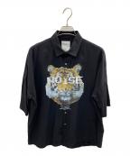 SHAREEFシャリーフ）の古着「19SS DOT TIGER SS SHIRTS」｜ブラック