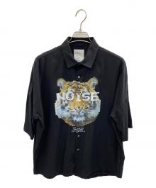 SHAREEF（シャリーフ）の古着「19SS DOT TIGER SS SHIRTS」｜ブラック