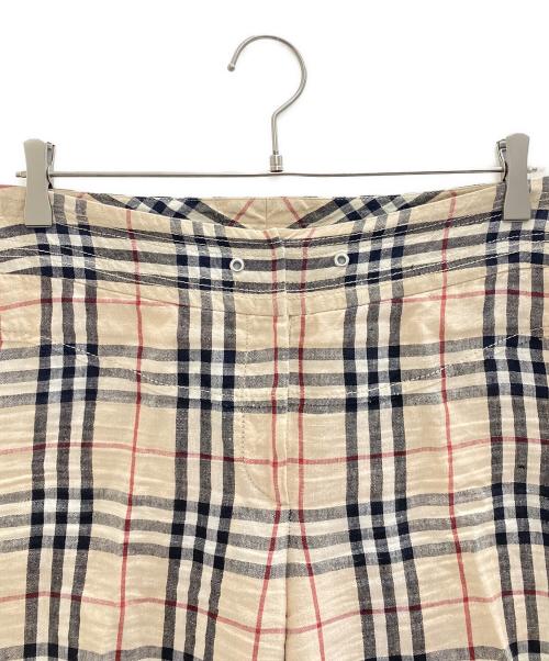 BURBERRY（バーバリー）BURBERRY (バーバリー) リネンパンツ ベージュ サイズ:UK 12の古着・服飾アイテム