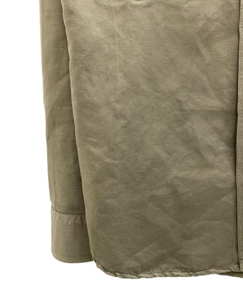 TOM FORD（トムフォード）TOM FORD (トムフォード) リネンコットンBDユーティリティシャツ グリーン サイズ:170/88Aの古着・服飾アイテム