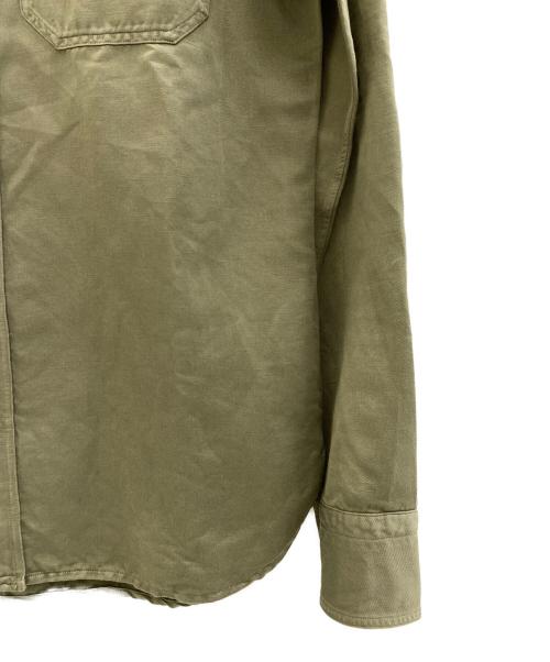 TOM FORD（トムフォード）TOM FORD (トムフォード) リネンコットンBDユーティリティシャツ グリーン サイズ:170/88Aの古着・服飾アイテム