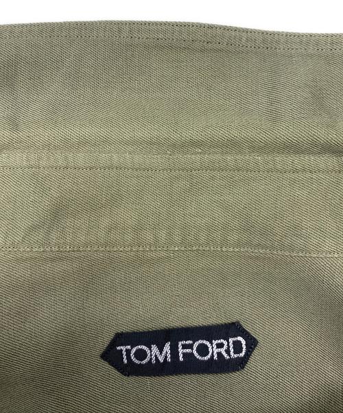 TOM FORD（トムフォード）TOM FORD (トムフォード) リネンコットンBDユーティリティシャツ グリーン サイズ:170/88Aの古着・服飾アイテム