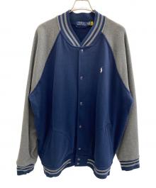 POLO RALPH LAUREN（ポロ・ラルフローレン）の古着「スウェットブルゾン」｜グレー×ネイビー