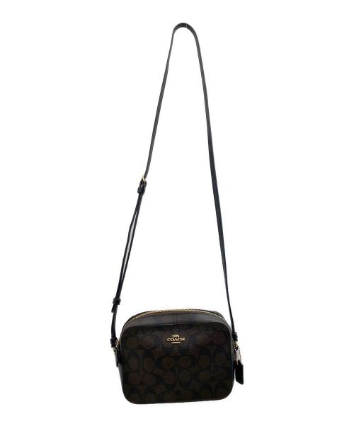 COACH（コーチ）COACH (コーチ) ミニ カメラ バッグ シグネチャー キャンバス ブラウンの古着・服飾アイテム