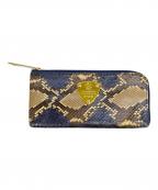 ATAOアタオ）の古着「長財布」｜ネイビー×アイボリー