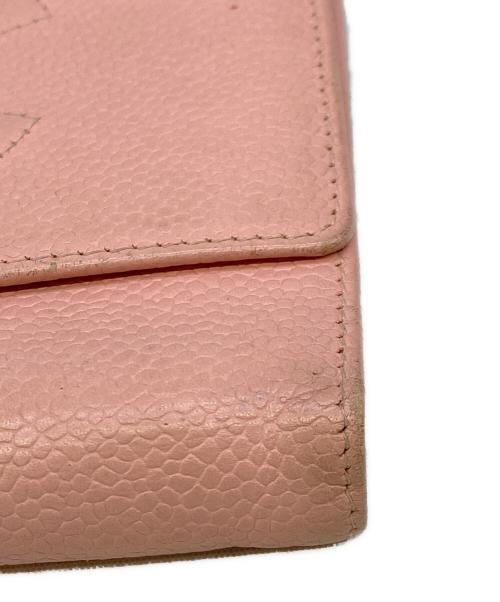 CHANEL（シャネル）CHANEL (シャネル) 3つ折り財布 ピンクの古着・服飾アイテム