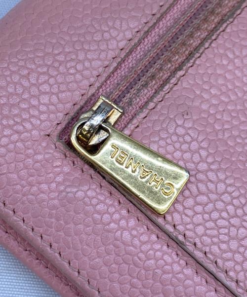CHANEL（シャネル）CHANEL (シャネル) 3つ折り財布 ピンクの古着・服飾アイテム