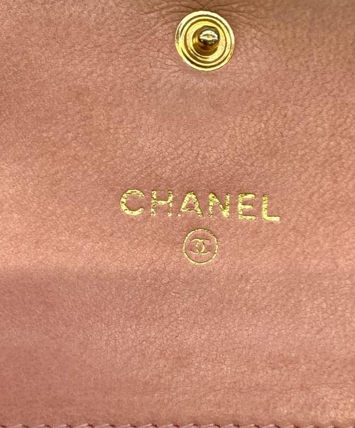 CHANEL（シャネル）CHANEL (シャネル) 3つ折り財布 ピンクの古着・服飾アイテム
