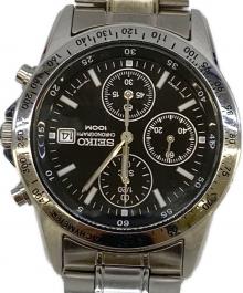 SEIKO（セイコー）の古着「クロノグラフ」｜ブラック