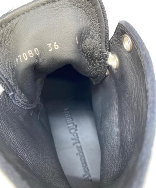 ALEXANDER McQUEEN（アレキサンダーマックイーン）ALEXANDER McQUEEN (アレキサンダーマックイーン) ハイカットスニーカー ブラック×ホワイト サイズ:36の古着・服飾アイテム