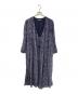 ne quittez pas（ヌキテパ）の古着「COTTON VOILE ZIGZAG GOWN」｜ネイビー