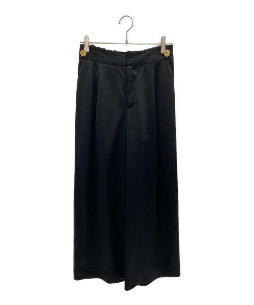 ADORE（アドーア）ADORE (アドーア) タックサテンワイドパンツ ブラック サイズ:38の古着・服飾アイテム