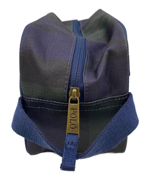 POLO RALPH LAUREN（ポロ・ラルフローレン）POLO RALPH LAUREN (ポロ・ラルフローレン) ポーチ グリーン×ネイビーの古着・服飾アイテム