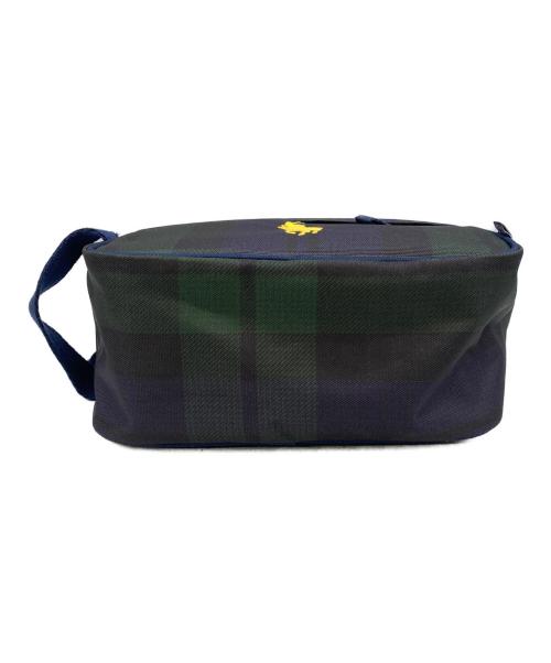 POLO RALPH LAUREN（ポロ・ラルフローレン）POLO RALPH LAUREN (ポロ・ラルフローレン) ポーチ グリーン×ネイビーの古着・服飾アイテム